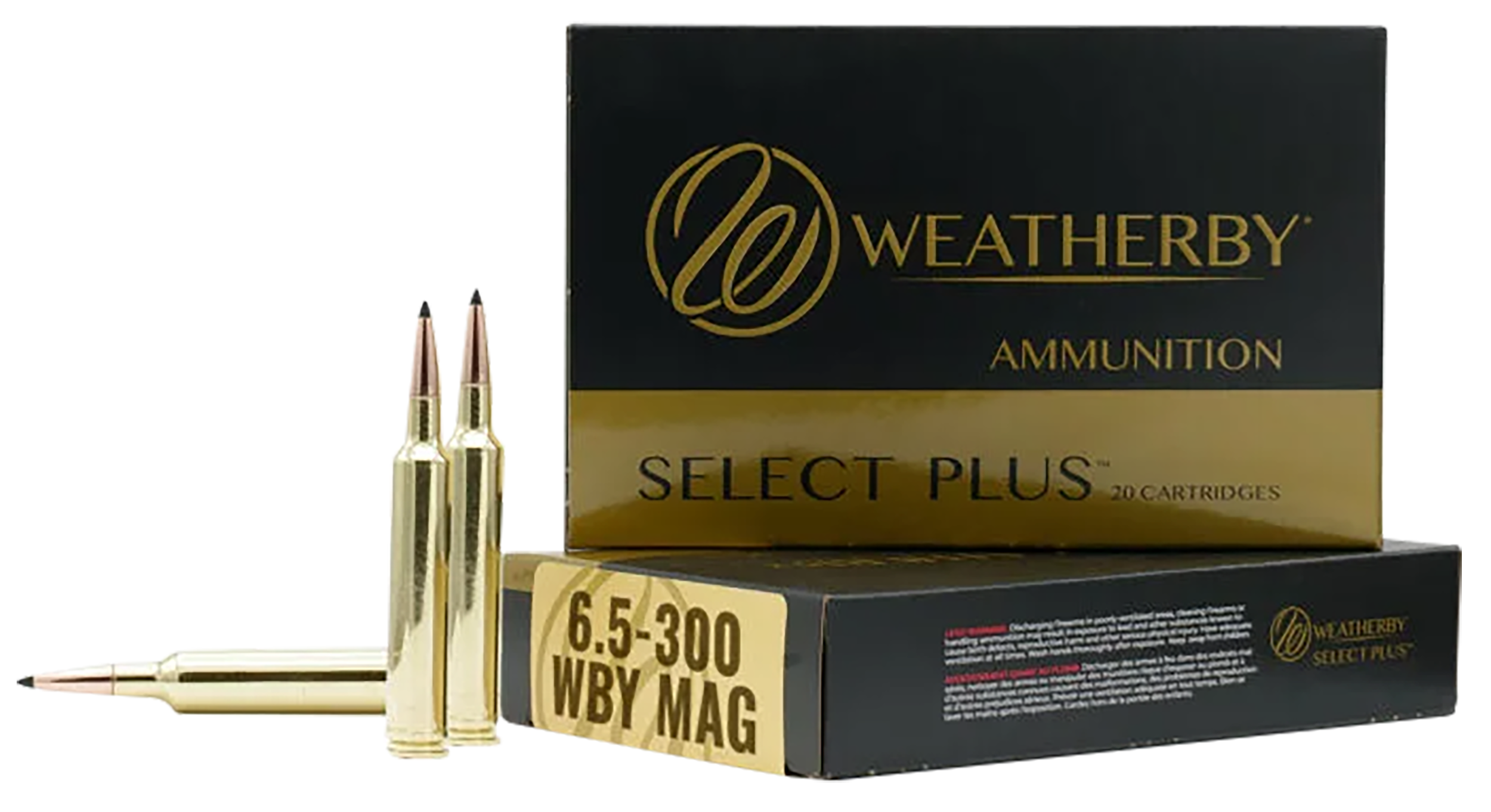Weatherby Select Plus Rifle Ammunition B653130SCO, 6.5-300 Weatherby Mag, Scirocco, 130 gr, 3476 fps, 20 Rd/Bx