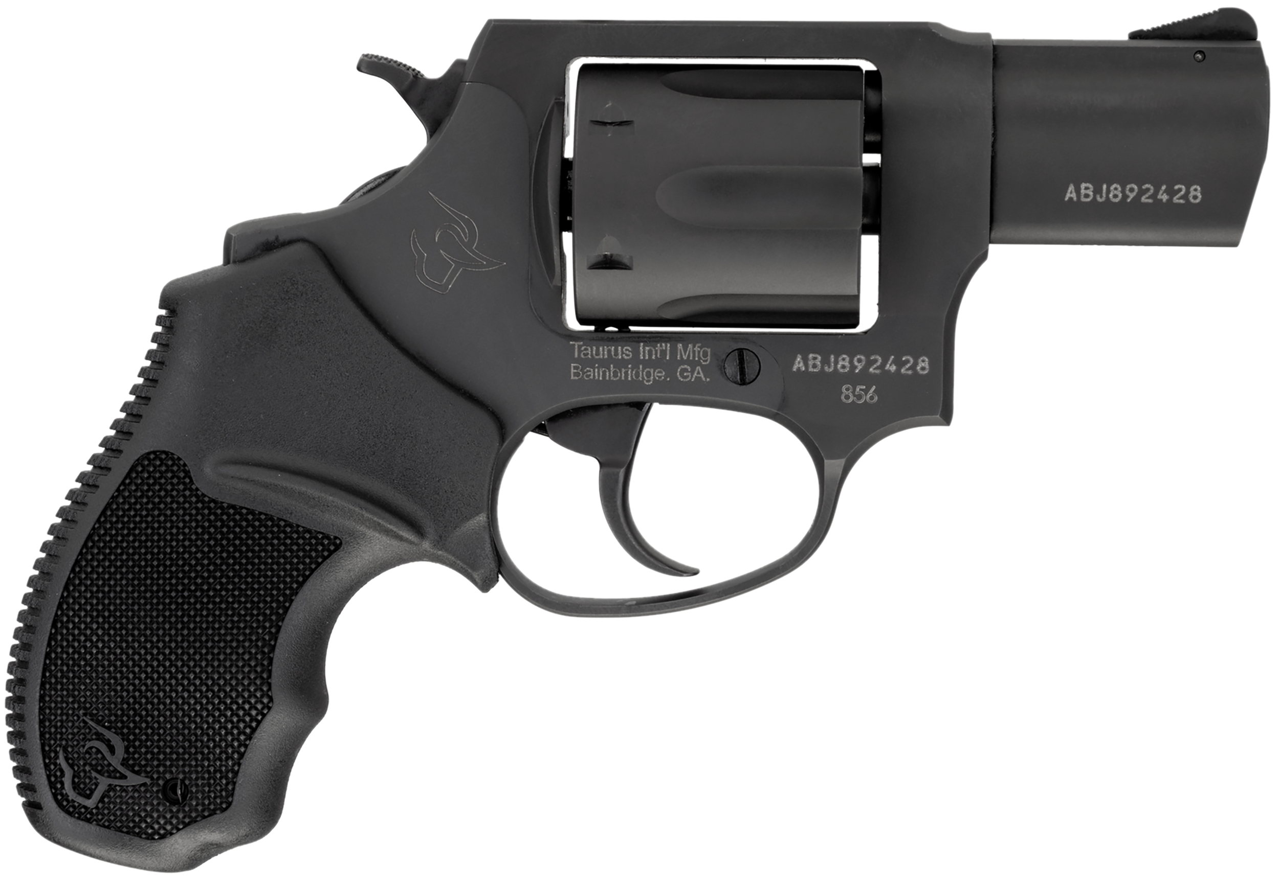 Taurus 856 Small Frame Revolver 285621, 38 Special, 2 in, Black Syn Grip, Blue Finish, 6 rd, Fixed Sights