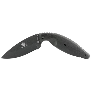 KA-BAR 1482 Large TDI Knife -3-11/16" Combat Black Drop Point Plain Edge