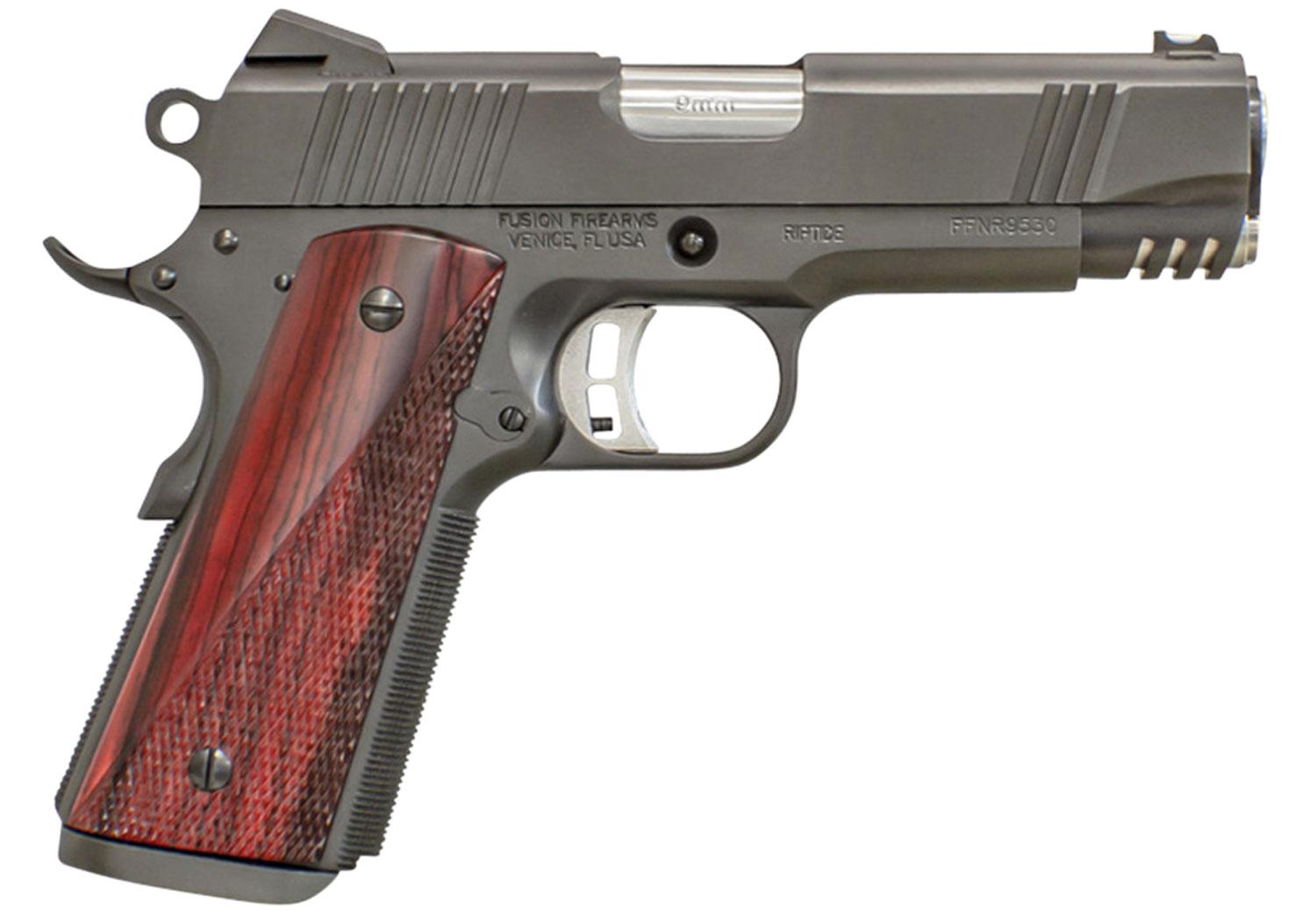 Fusion 1911 Freedom Riptide SAO Pistol 1911RIPTIDE45, 45 ACP, 4.25", Red Cocobolo Grips, 8 Rds