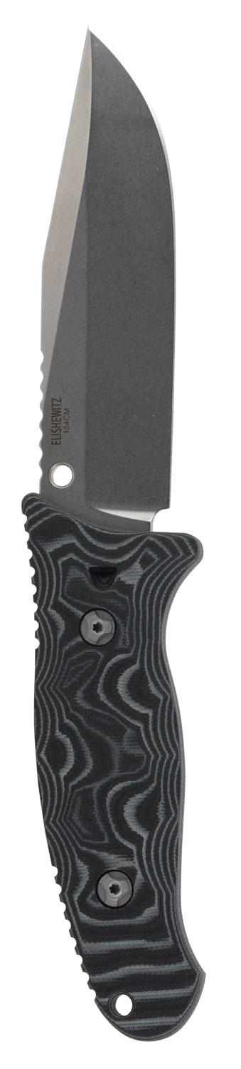 Hogue EX-F02 Clip Point Fixed Plain Edge Knife w/G-Mascus Black G10 Handle (35279)