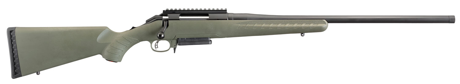 Ruger American Predator Bolt Action Rifle 26948, 6mm Creedmoor, 22", Moss Green Stock, Matte Black Finish, 3 Rds