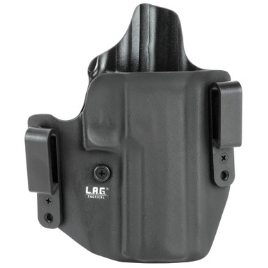 L.A.G. Tactical Defender Series OWB/IWB Holster for the SIG P320 Full Size 9/40 -Black Kydex, Right Hand