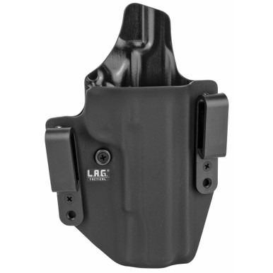 L.A.G. Tactical Defender Series IWB/OWB Holster - Fits 1911 5" N/R, Kydex, Right Hand, Black Finish