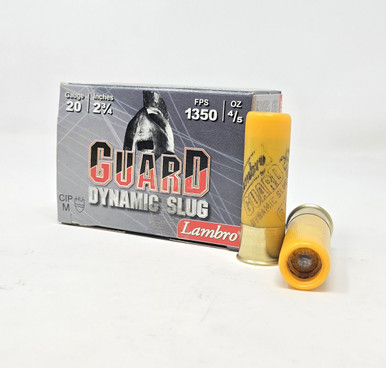 Lambro 20 Gauge Ammunition Guard LAM20GSLUG 2-3/4" Dynamic Slug 4/5oz 1350fps 10 Rounds