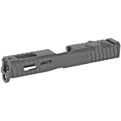 LanTac USA Razorback Stripped Slide - For Glock 19 Gen 1-3, Black Nitride, Includes RMR Cut and Plate