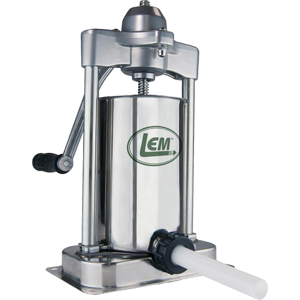 LEM Products 15 lb Mighty Bite Sausage Stuffer with Protective Gearbox Cover