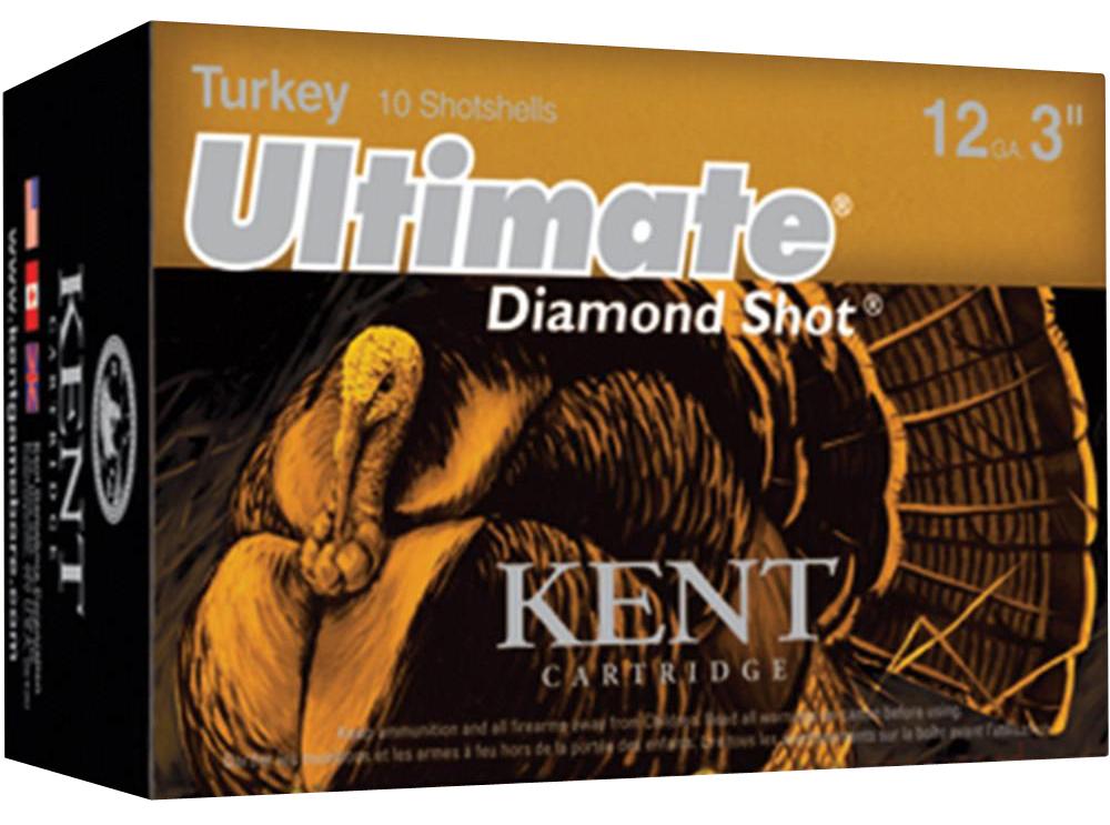 Kent Cartridge Ultimate Turkey Diamond Shotshells C123TK504, 12 Gauge, 3", 1 3/4 oz, #4 Lead, 10 Rds/bx