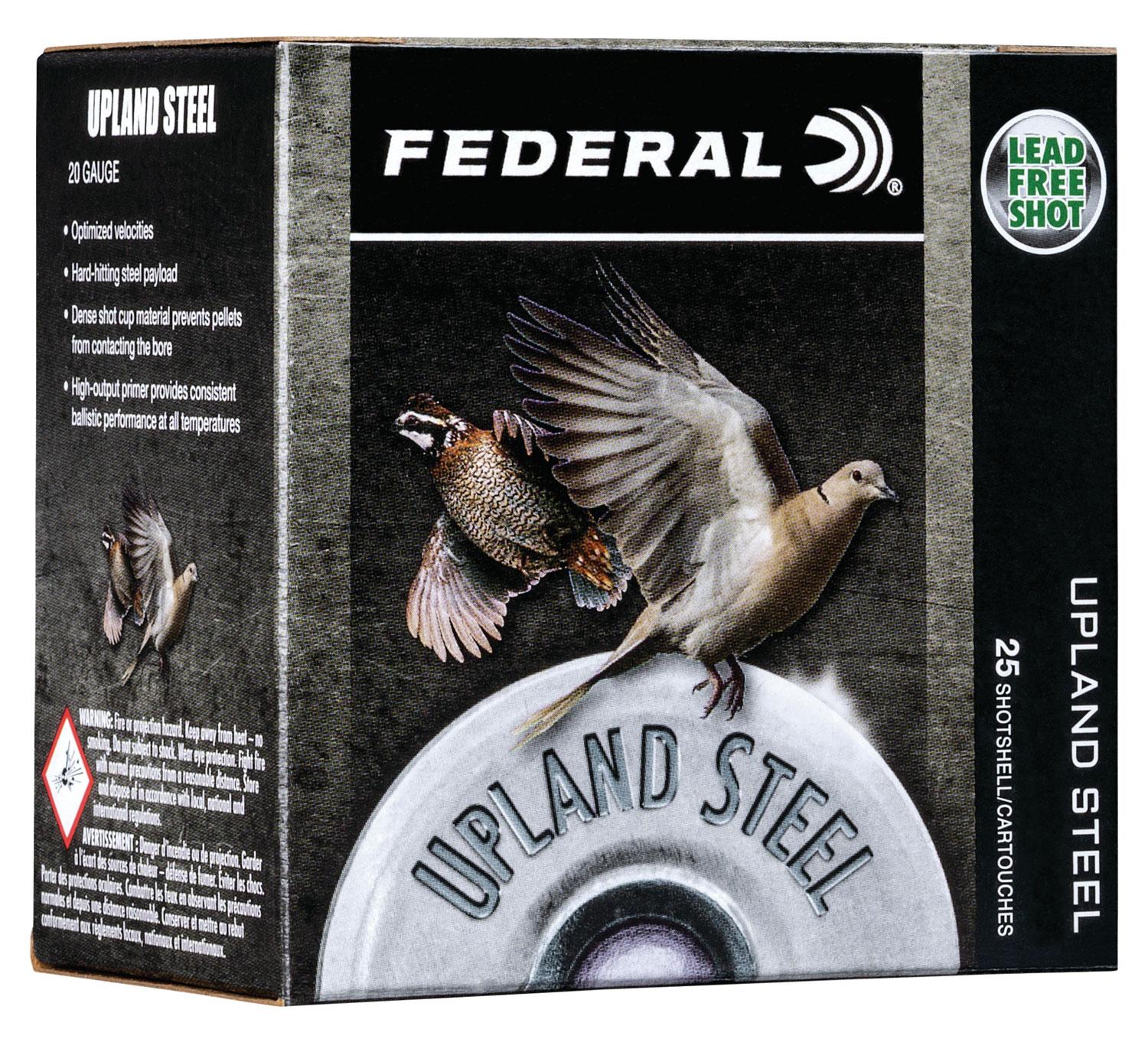 Federal Upland Field & Range Shotshells USH286, 28 Gauge, 2-3/4", 5/8 oz, #6 Steel Shot, 25 Rds/bx