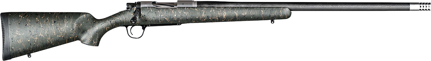 Christensen Arms Ridgeline Rifle 801-06053-00, 300 PRC, 26", Green with Black/Tan Webbing Stock, Natural Stainless, 3 Rds