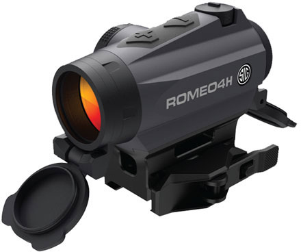 Sig ROMEO4H Compact Red Dot Sight SOR43011, 1x20mm Low Profile, 2MOA Dot Ballistic Circle Plex, 0.5 MOA Adjustment, Graphite