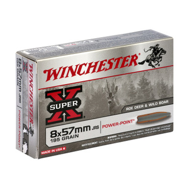 Winchester 8x57 JRS Ammunition Super-X M857JRS 195 Grain Power Point 20 Rounds