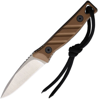 Medford Knives Necromancer Fixed Blade - 2.25" Tumbled Finish S35VN Blade, Coyote Brown G10 Handles