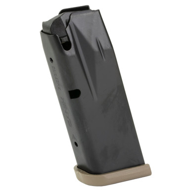 Canik USA MC9 Magazine - 9MM, 12 Round Capacity, Fits Canik MC9, Includes Black Finger Rest Baseplate and Flush Baseplate, FDE