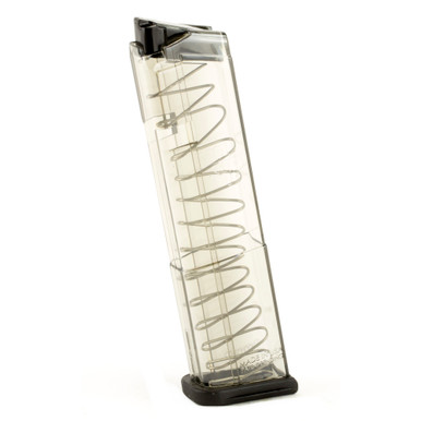 ETS Group 12 round 9MM Magazine - fits the Glock 43, Clear Polymer
