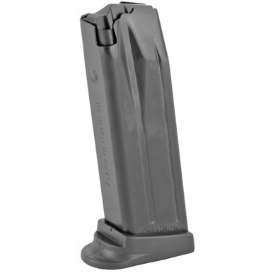 HK 40S&W 12 Round Magazine for the P2000/USP40 Compact - Finger Rest Extension, Black