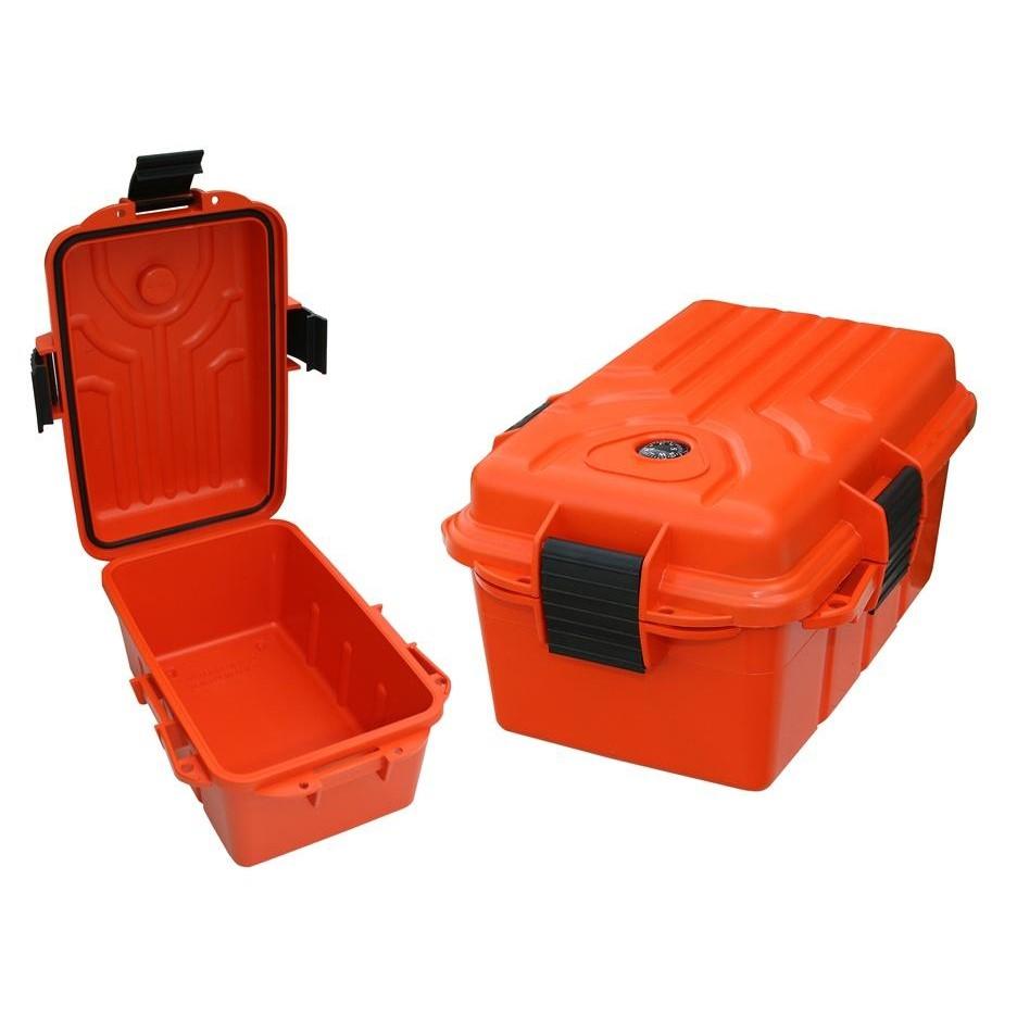 MTM Orange Survivor Dry Box with Compass and Mirror 9.8x6.8x4.8