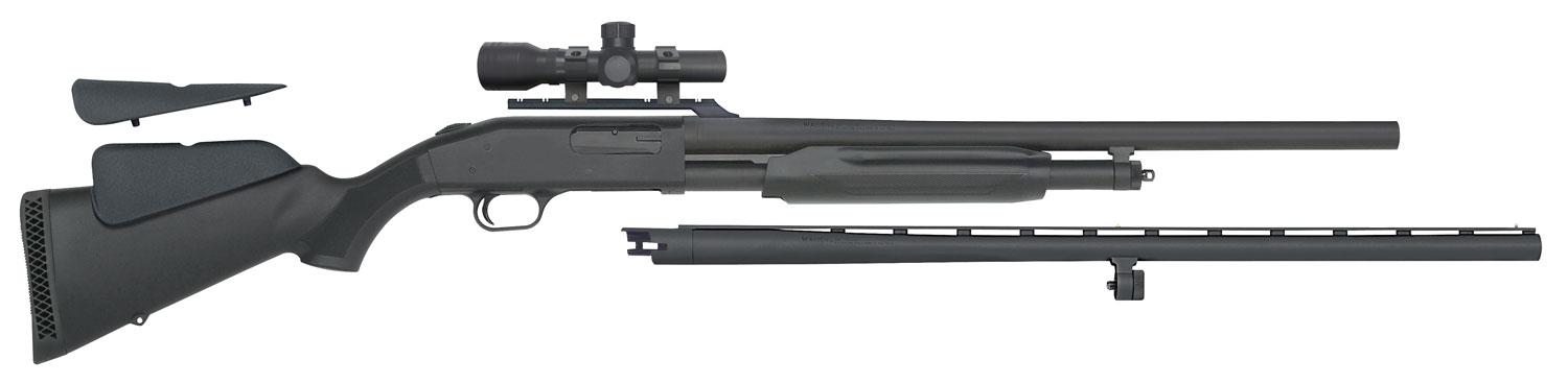 Mossberg 500 Field/Deer Pump Shotgun 58244, 12 Gauge, 28", 3" Chmbr, Fixed Dual Comb Stock, Black Finish