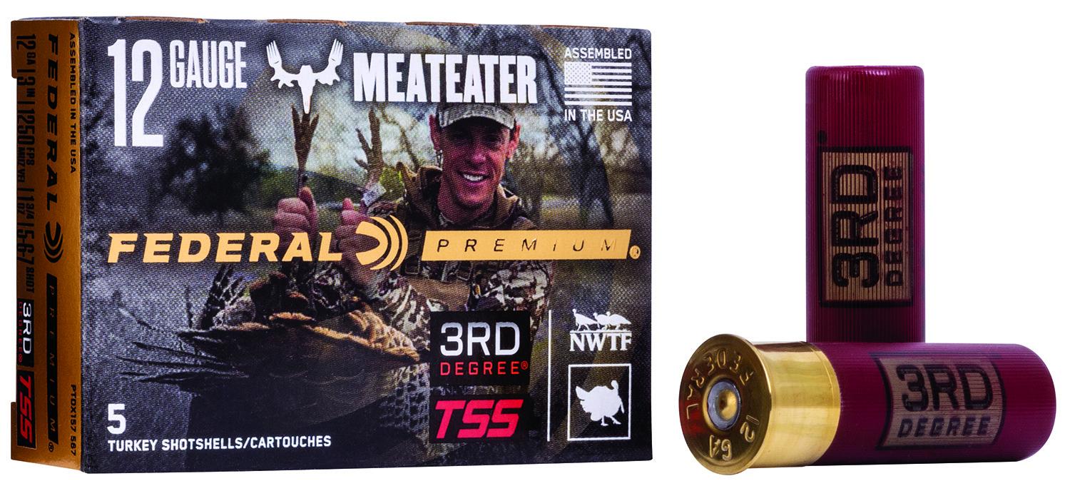 Federal Premium Turkey 3rd Degree Heavyweight TSS Shotshells PTDX157567, 12 Gauge, 3", 1 3/4 oz, #6 Lead, 5 Rds/bx