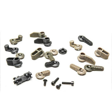 Hera USA Multi-Purpose Safety Selector (MPSS) - 5 Interchangeable polymer switches in 3 Colors. Black, FDE, Green, 15 Switches total