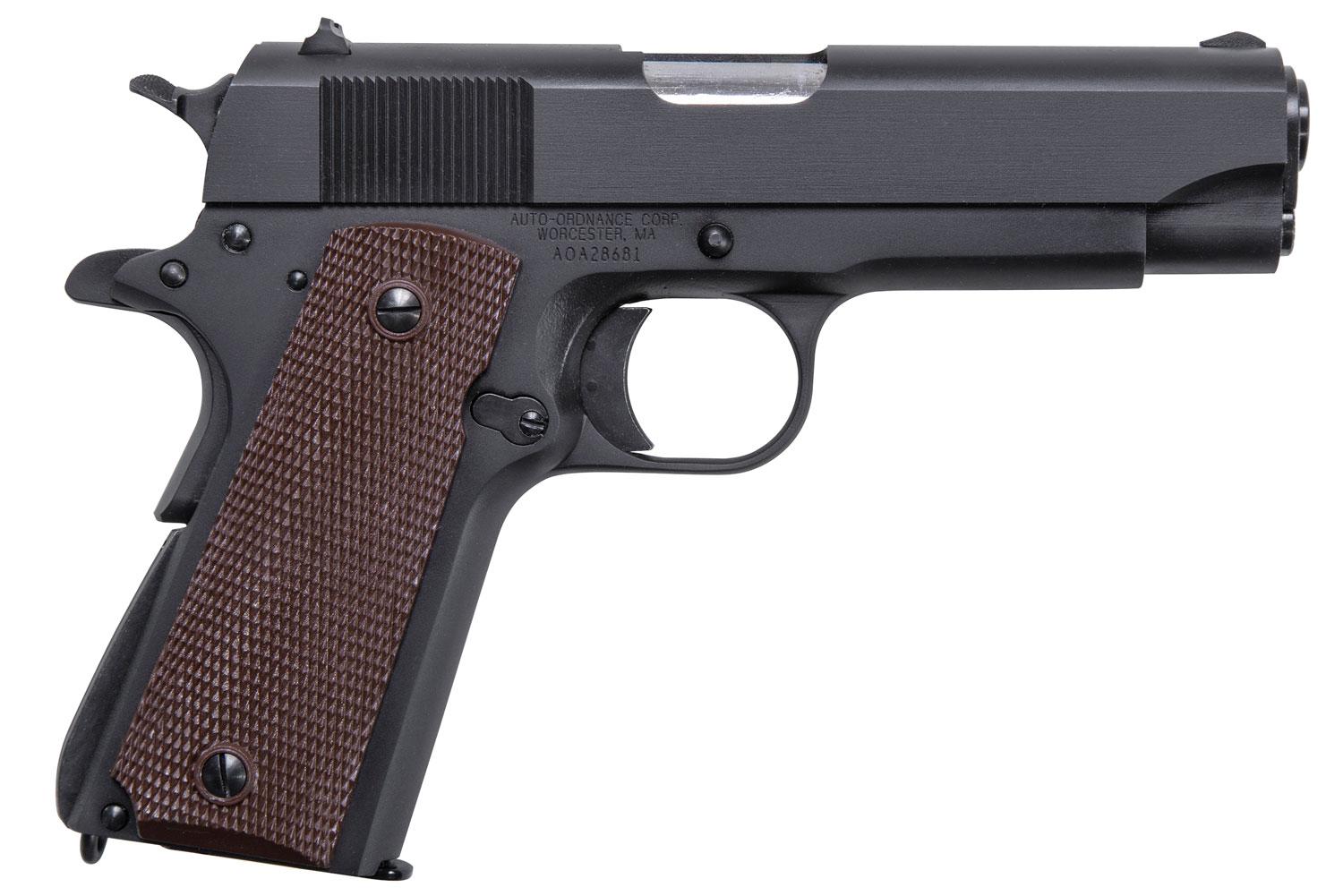 Auto-Ordnance 1911-A1 Commander SAO Pistol 1911BKOC, 45 ACP, 4.25", Brown Polymer Grips, 7 Rds