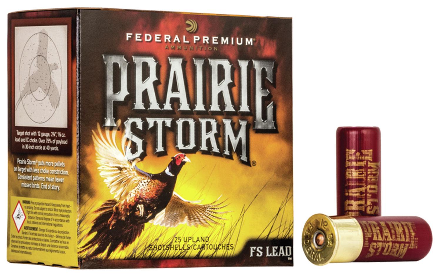Federal Premium Prairie Storm Shotshells PFX154FS5, 12 Gauge, 2-3/4", 1 1/4 oz, 1500 fps, #5 Lead, 25 Rds/bx