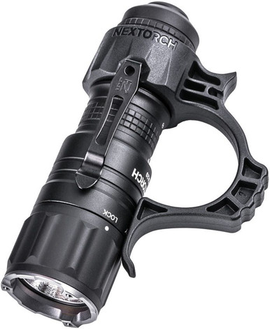 NexTorch TA20 Portable Tri-Setting Tactical Flashlight - USB-C Rechargeable, 1000 Lumens, Black