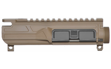 Odin Works Billet Upper Receiver Flat Dark Earth - Fits AR-15, NO Forward Assist, Low Profile Brass Deflector, Dust Cover Included