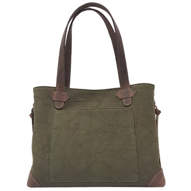 Versacarry Conceal Carry Tote Style Purse - Olive Green Canvas