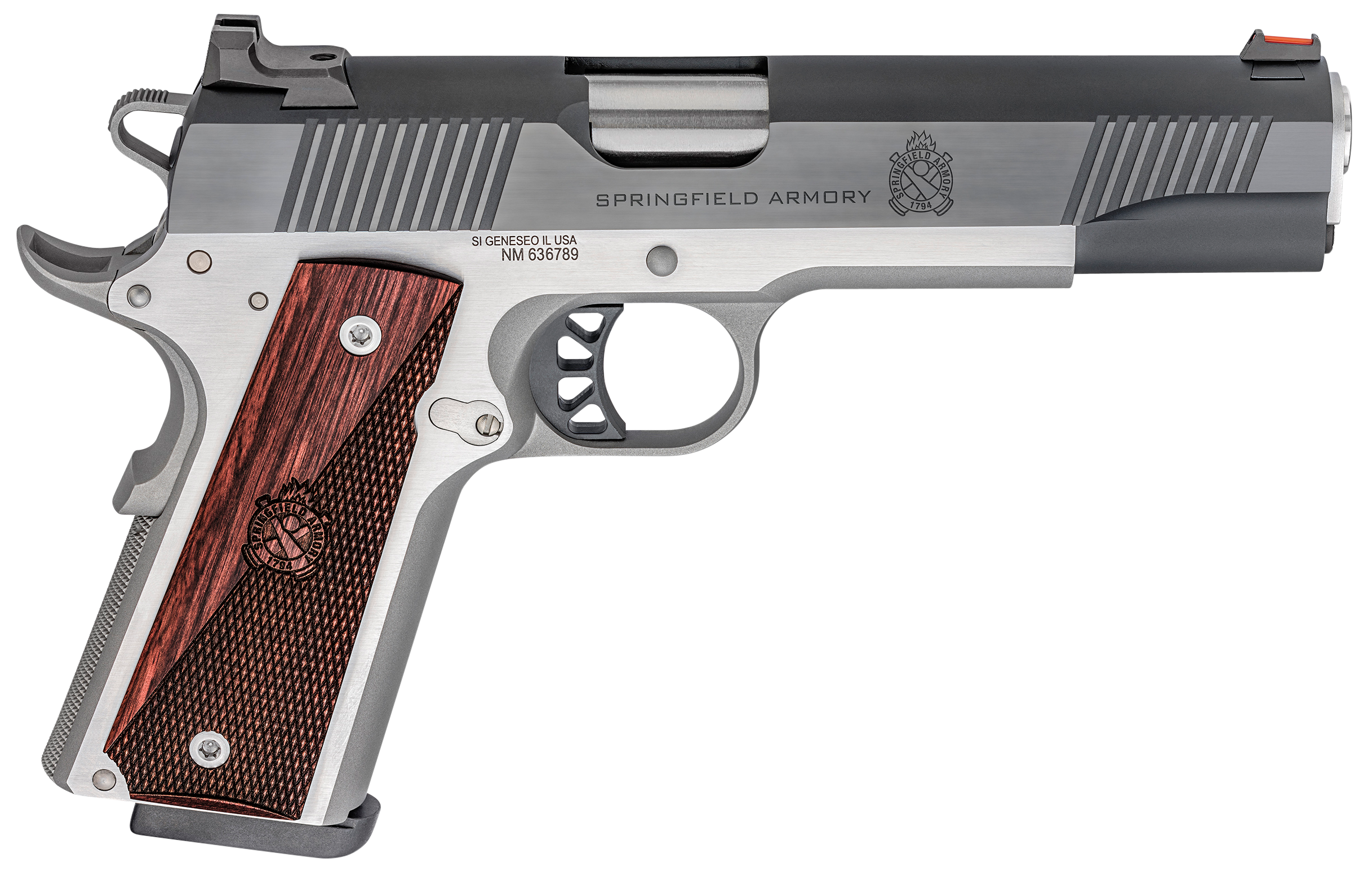 Springfield 1911 Ronin Pistol PX9121L, 10MM, 5", Crossed Cannon Wood Laminate Grips, Two-Tone Finish, 8 Rds