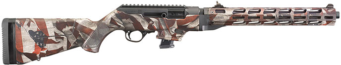 Ruger PC Carbine Takedown Rifle 19127, 9mm, 16.12", Synthetic Stock, American Flag Finish, 10 Rds