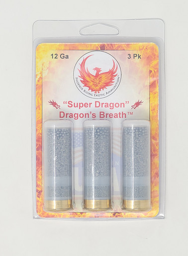 Phoenix Rising 12 Gauge Ammunition Super Dragon PR12DRAGON 2-3/4" Dragon's Breath 3 Rounds