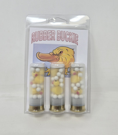 Paraklese Technologies 12 Gauge Ammunition Rubber Buckie PT12RB3 2-3/4" 3 Resin Ducks & Plastic BBs 3 Rounds