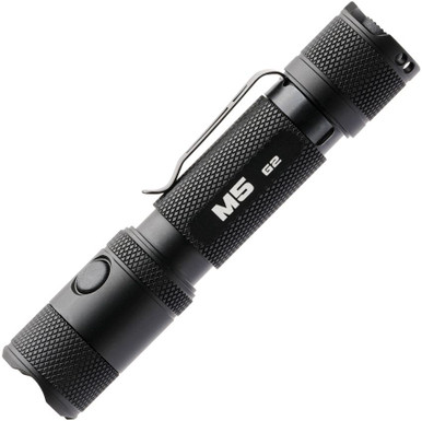 Powertac M5 GEN2 2030 Lumen Rechargeable EDC Flashlight - Anodized Black, Magnetic Charger, 2030 Max Lumens, IPX8