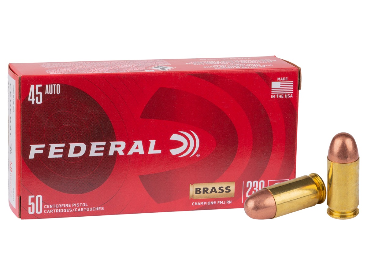 Federal .45 Auto Champion Training FMJ, 230gr, 50ct