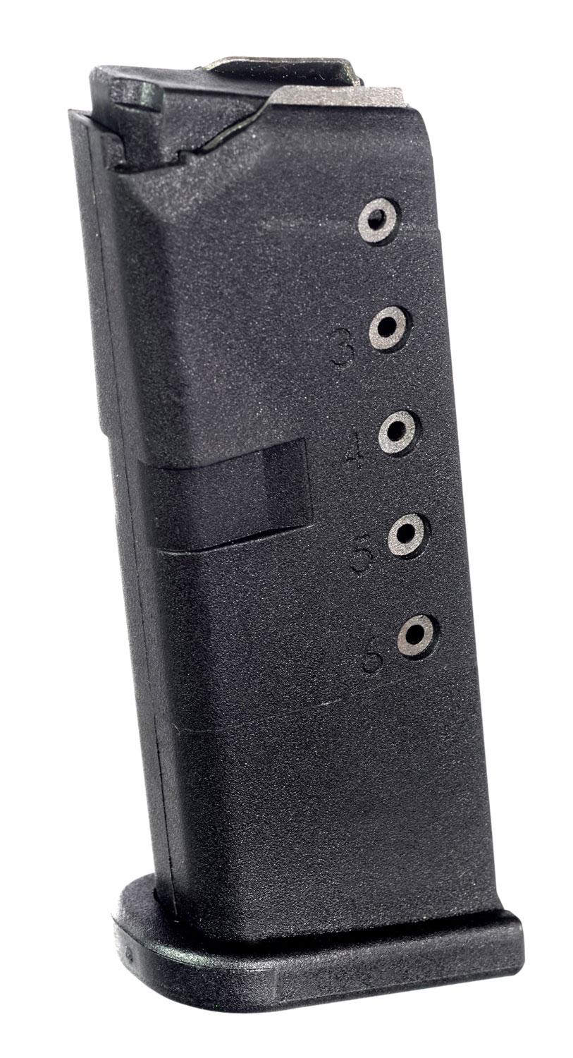 ProMag 6 Round Detachable Magazine for Glock G43, 9mm Luger, Black Finish (GLK12)