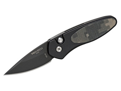 ProTech Sprint Automatic Knife 2925 - 1.95" CPM-S35VN Black Blade, Black Handle w/ Camo Insert, California Legal