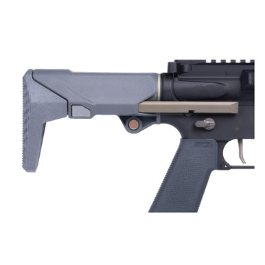 Q Shorty 2 Position AR Stock - Gray, Fits AR/M4 Receivers, Includes Recoil Spring and 3oz Buffer