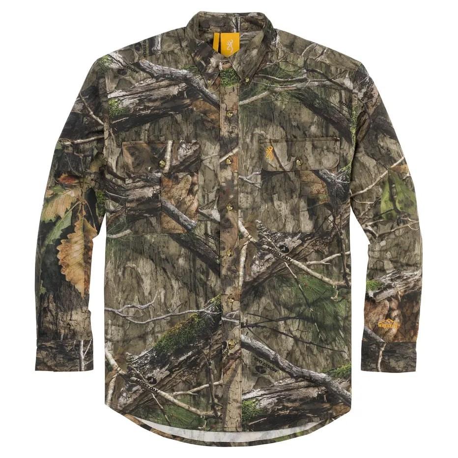 Browning Wasatch-CB Mossy Oak DNA Button Front Hunting Shirt 2 Pocket M