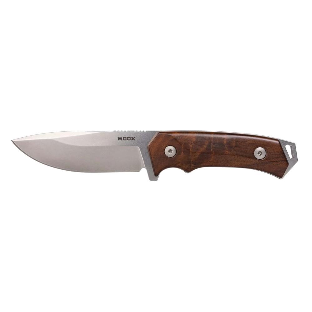 WOOX Rock62 Walnut Handle Fixed Knife 4-1/4" Drop Point Sleipner Steel