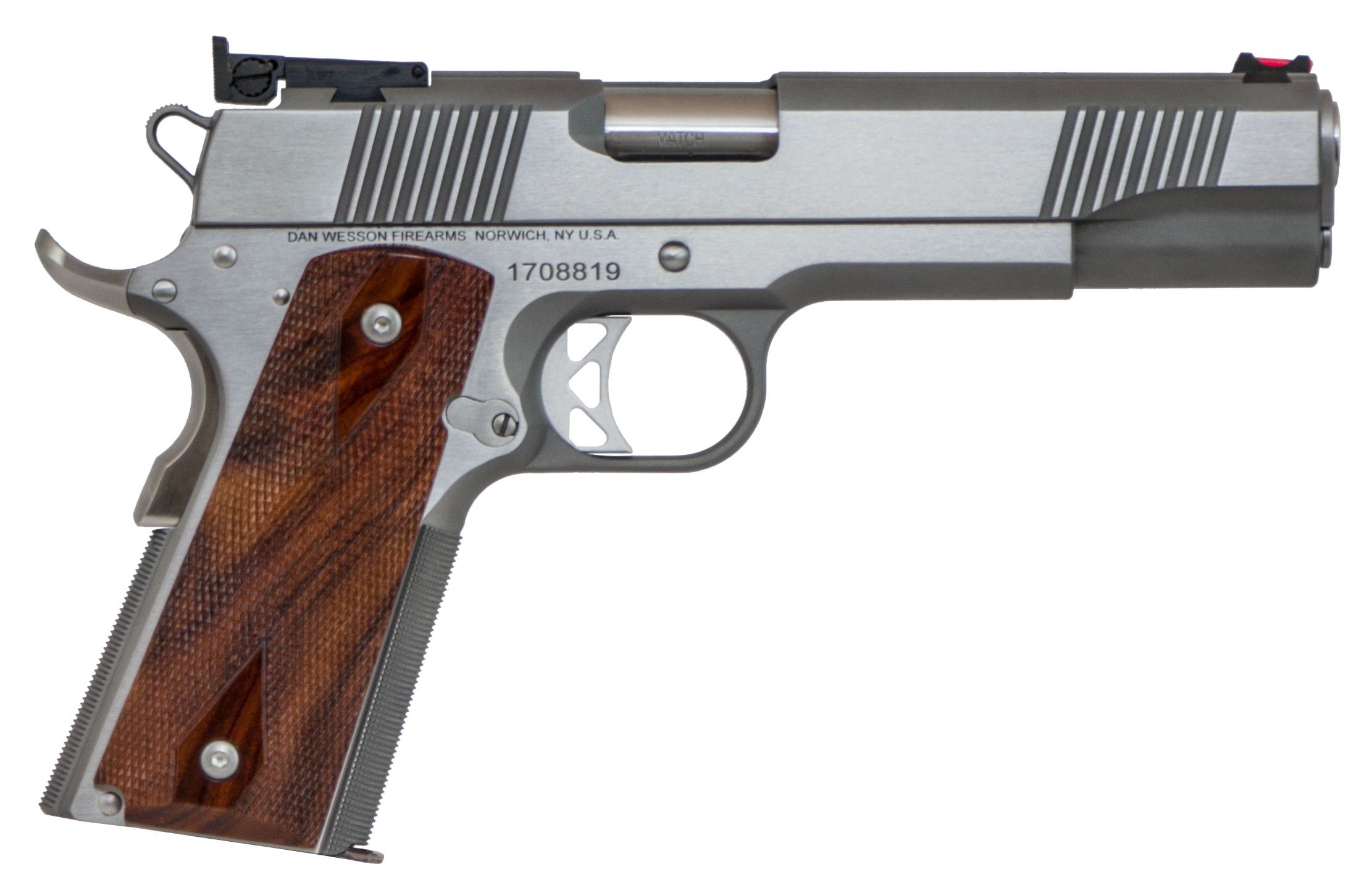 CZ-USA Dan Wesson Pointman Nine Pistol 01942, 9mm, 5 in, Wood Grip, Stainless Finish, 9 Rd