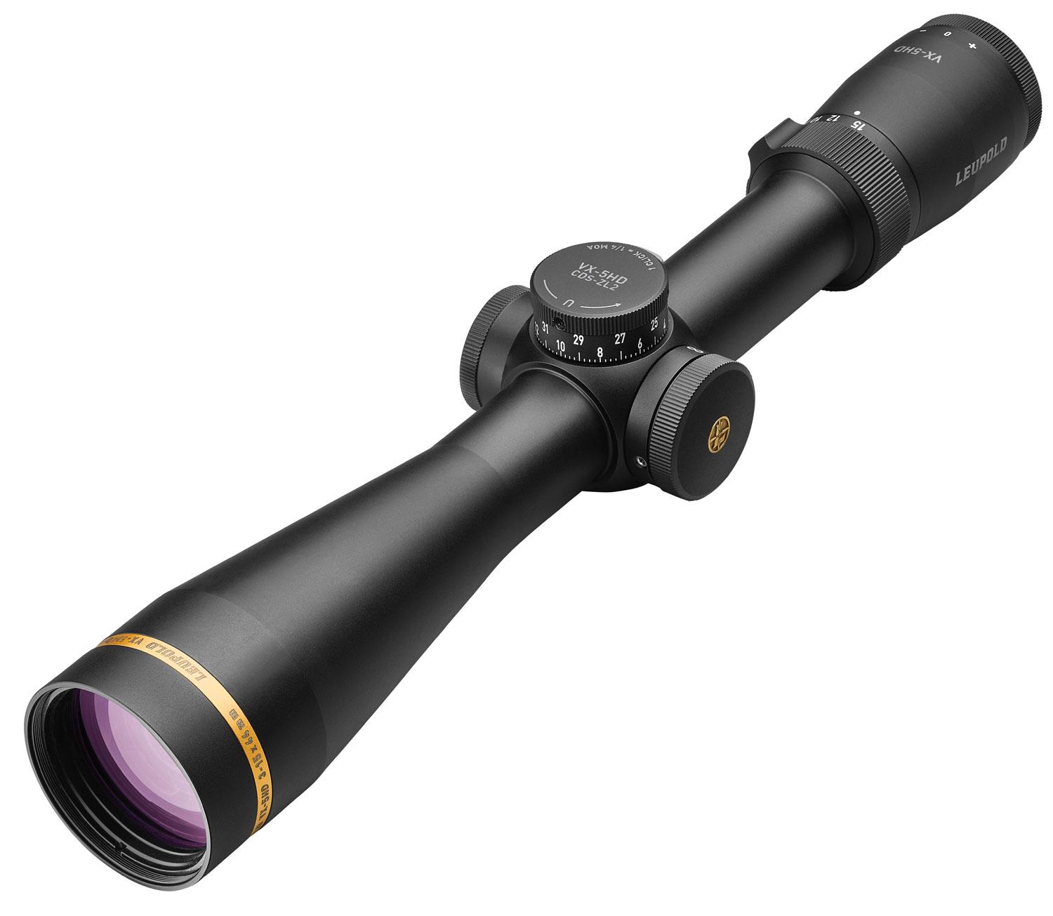 Leupold VX-5HD Rifle Scope 178027, 3-15x, 44mm Obj, 30mm Tube, Black Matte, HTMR Reticle