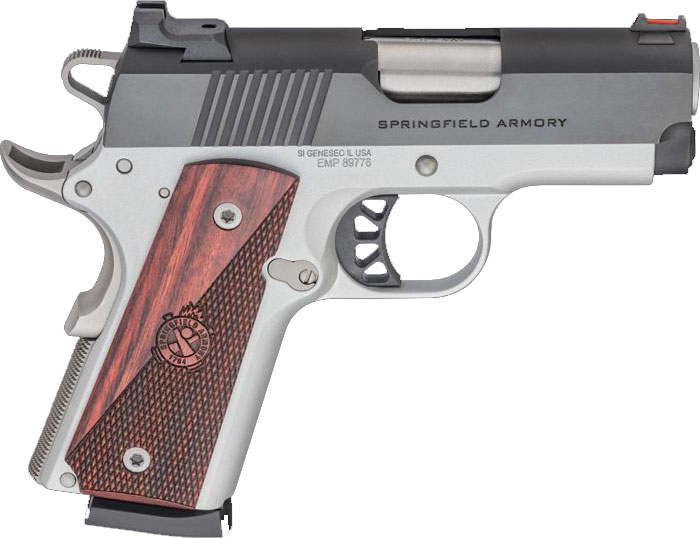 Springfield EMP Ronin Pistol PX9123L, 9mm, 3 in Bull, Wood Grip, Bitone Finish, 9 Rd