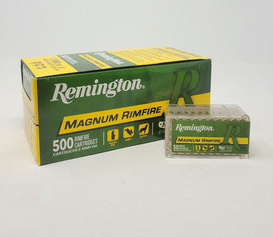 Remington 17 HMR Ammunition Magnum Rimfire R17HM2 20 Grain Jacketed Soft Point BRICK 500 Rounds