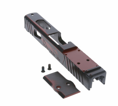 Rival Arms Fraction Series Glock 19 Slide - Gen 4, with Docter Cut Cerakote Ready Red
