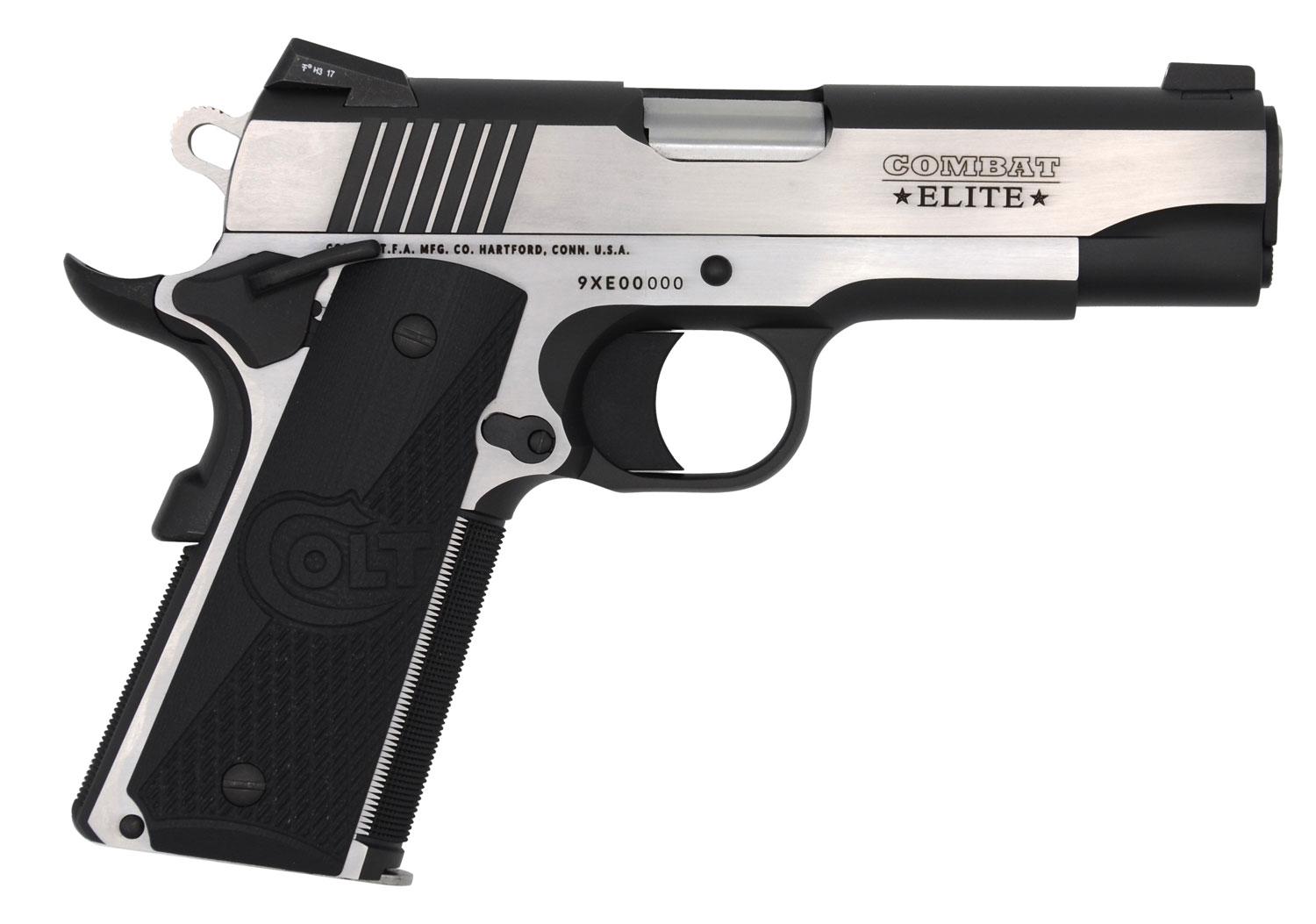 Colt 1911 Combat Elite Commander SAO Pistol O4082CE, 9mm, 4.25", G10 Grips, Two-Tone Elite Finish, 8 Rds