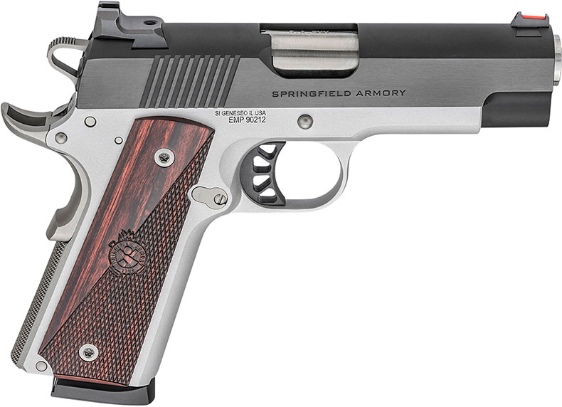 Springfield EMP Ronin Pistol PX9124L, 9mm, 4 in Bull, Wood Grip, Bitone Finish, 10 Rd