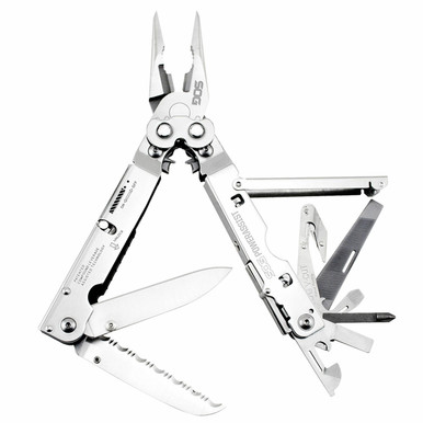 SOG PowerAssist Multi-Tool with Assisted Blades, Satin, Nylon Sheath - S66N-CP