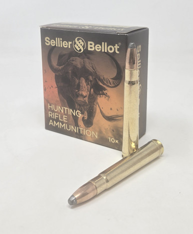 Sellier & Bellot 375 H&H Mag Ammunition Hunting Rifle SB375B 300 Grain Semi Jacketed Soft Point 10 Rounds