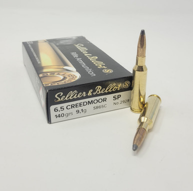 Sellier & Bellot 6.5 Creedmoor Ammunition SB65C 140 Grain Soft Point PACK 200 Rounds